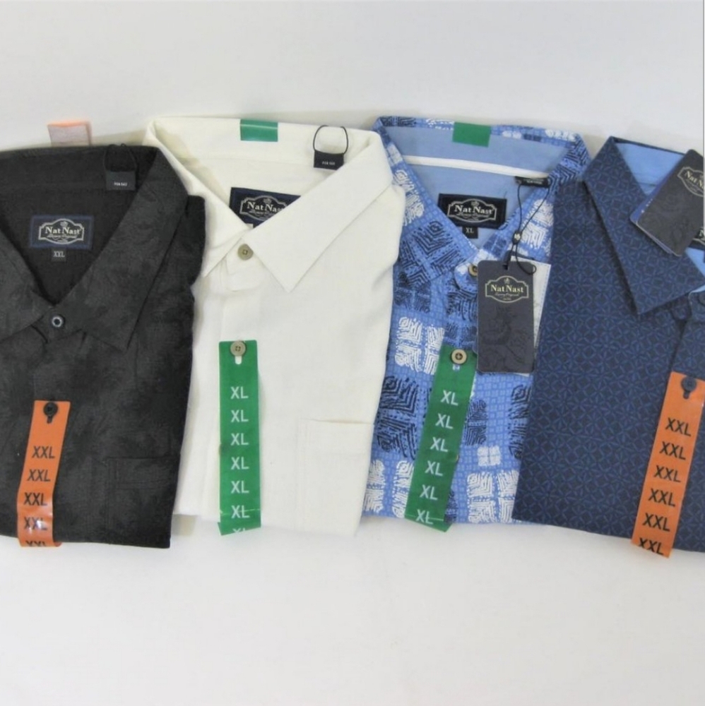 Nat Nast Short Sleeve Palm Trees Silk Blend Shirt… - Picture 6 of 6